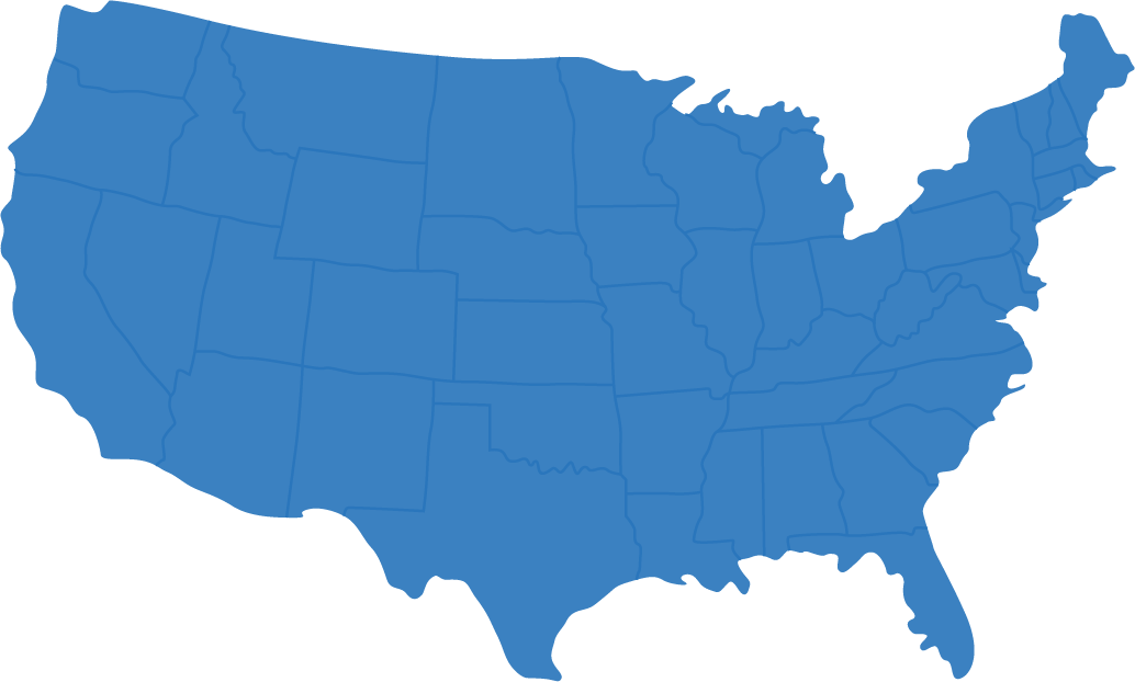 United States map graphic