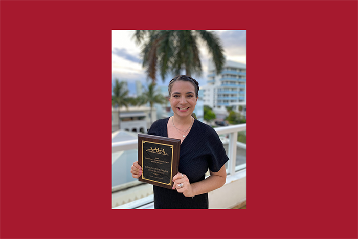Integrated Studies Program Director Ariana Amaya Awarded AAUA Exemplary Higher Education Model Award