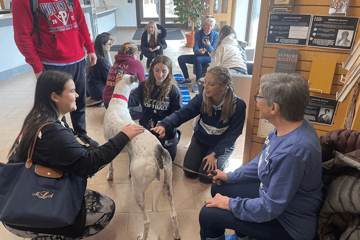 Pet Therapy Event Hosted by Keiss Library and Counseling Center