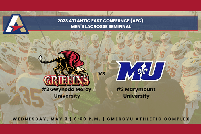 #2 Gwynedd Mercy University to Host  AEC Men’s Lacrosse Semifinal on May 