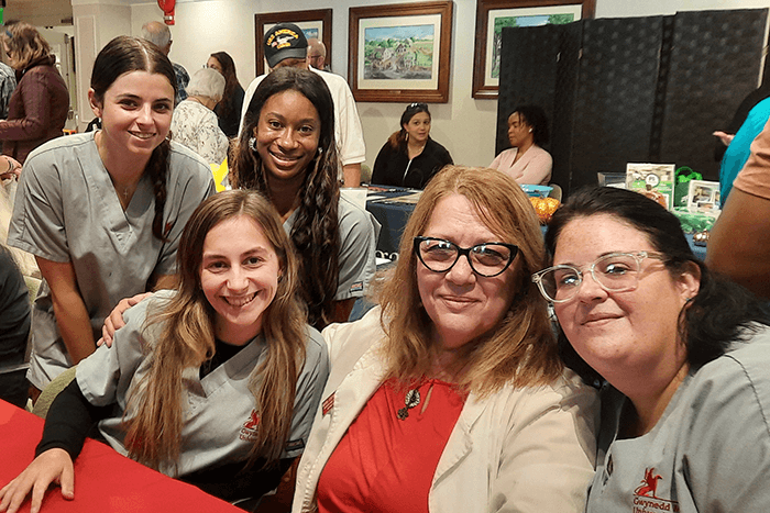 Nursing Students Attend Health Fair at Meadowood Senior Living