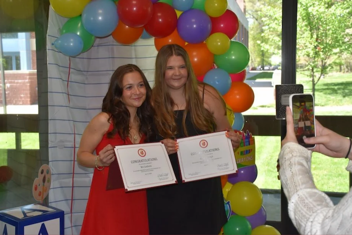 GMercyU Student Teachers take a photo at celebration