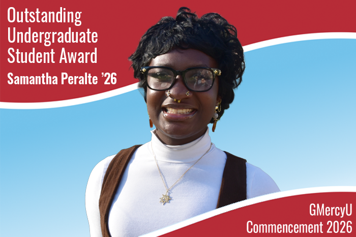 Samantha Peralte Receives Alumni Association Award for Outstanding Undergraduate Student
