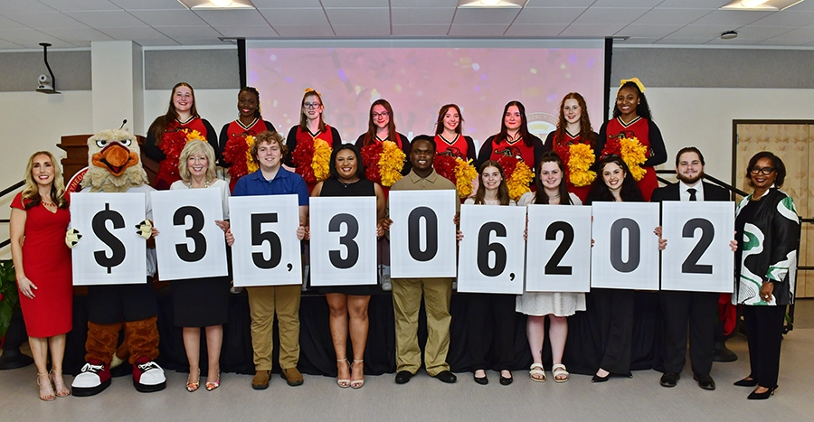 The big reveal at an event celebrating the close of the campaign