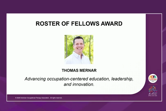 Dr. Mernar named to AOTA's Roster of Fellows