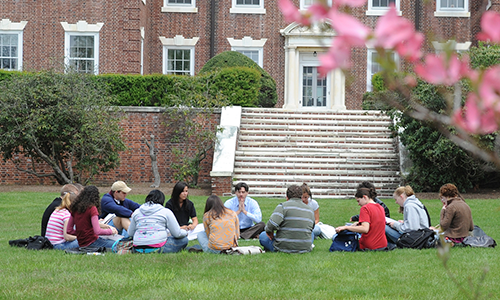 Honors Program Class on Lawn