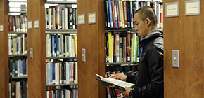 Student in Library